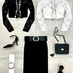 Maglia pizzo crop