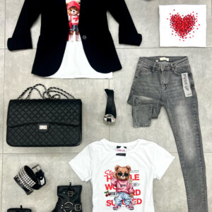 Jeans skinny push up grey
