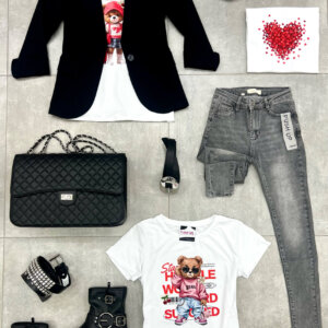 Jeans skinny push up grey