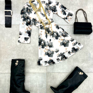 Abito flower black