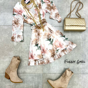 Abito flower beige