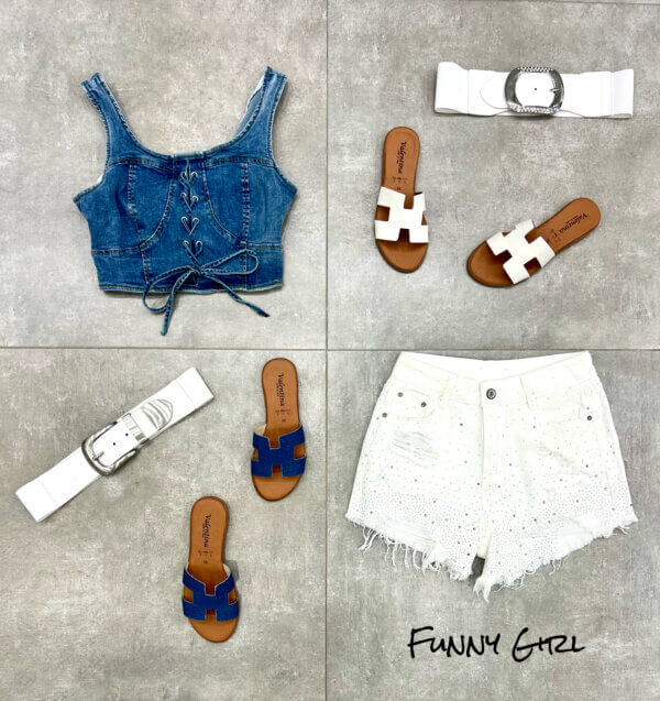 Shorts strass white