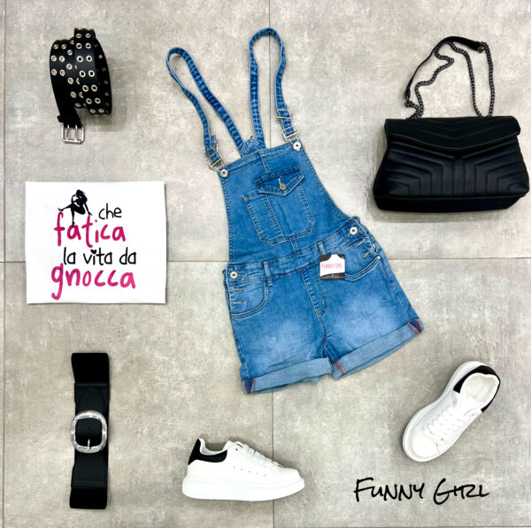 Tutina jeans shorts