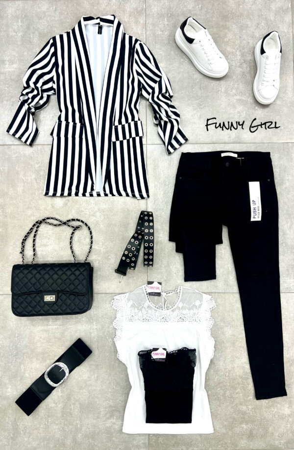 Giacca black white
