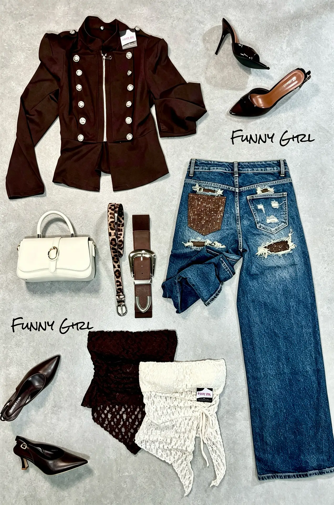 Jeans tasca brown