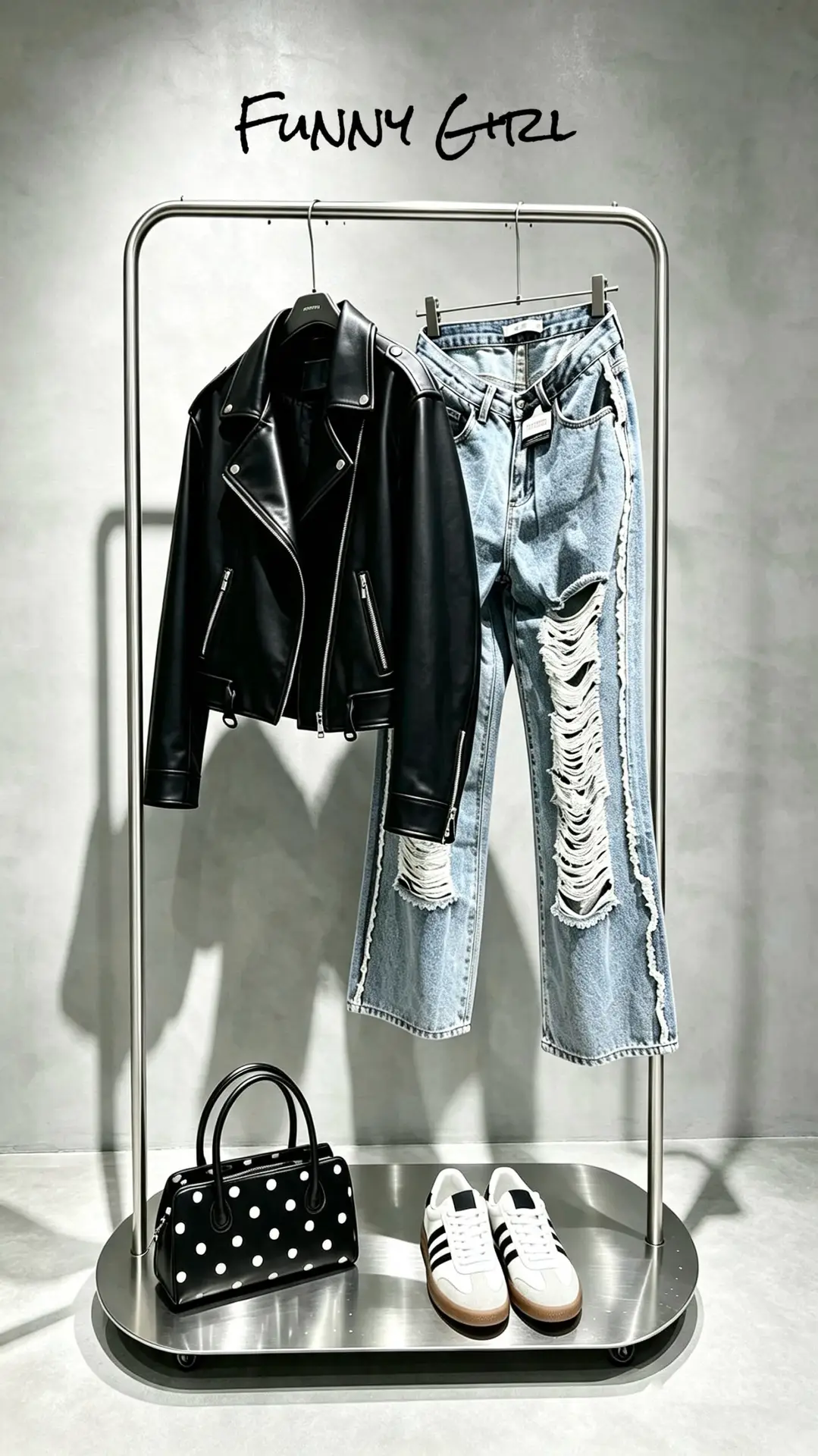 Jeans boy friend strappi